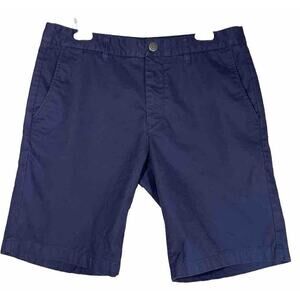 Bonobos Mens Chino Golf Shorts Size 33 Navy 100% Cotton 9" Inseam Flat Front